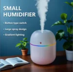 Portable Mini Air Humidifier USB Desktop Humidifier for Car Bedroom Air Diffuser Fogger Mist Maker Sprayer with LED Night Lamp Super Quiet for Car, Office, Home, Bedroom, Baby Room, Travel